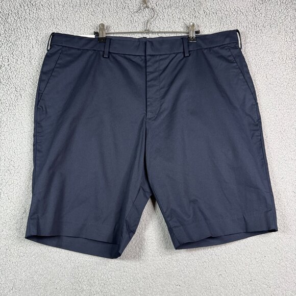 Uniqlo Short Men Size XXL Navy Blue Strech Slim Fit Short Cotton Twill 10" Insea - Picture 1 of 11